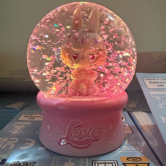 POP MART | Accents | Pop Mart Labubu Big Into Energy Bie Snow Globe ...